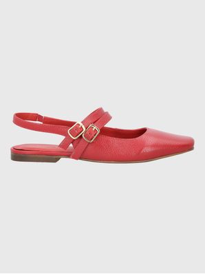 Ballerina Cuero Mujer Clementine Roja Hush Puppies