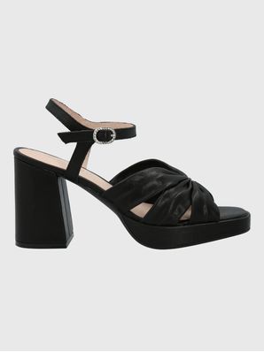 Sandalia Vestir Mujer Cuero Berfolte Negra Hush Puppies