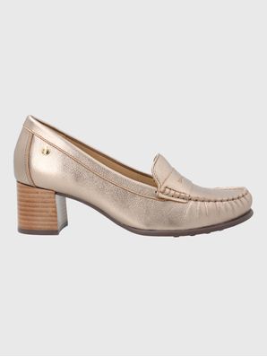 Zapato Cuero Mujer Cardi Metalizado Hush Puppies