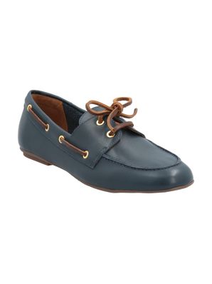 Mocasín Cuero Mujer Roberta Azul Rockford