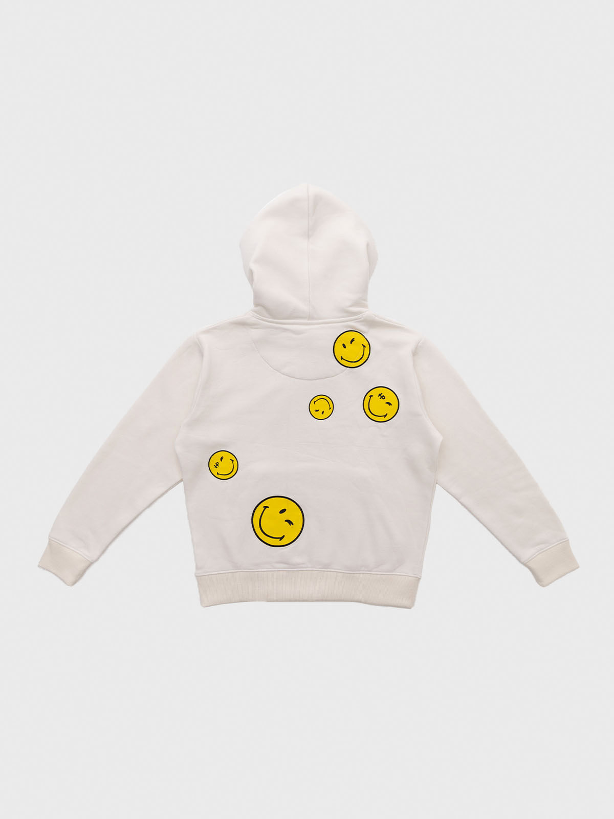 Poleron Algodón Unisex Hoodie Smile Blanco Hush Puppies